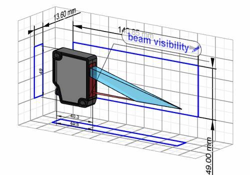 OM30-P0100.HV.TXN 測距傳感器的3D模型圖