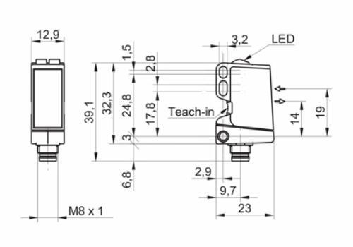 O300.RP-NV1T.72N 傳感器的尺寸圖